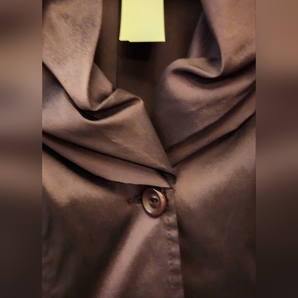 Joseph Ribkoff Double Collared Metallic Sheen Purple Blazer - Picture 4 of 8